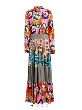 Connor & Blake Print Floral Sequin Maxi Dress Viscose Boho Res